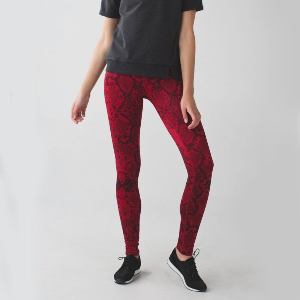 Lululemon Wunder Under Pant (Hi-Rise) Ziggy Snake Red Tide Cranberry